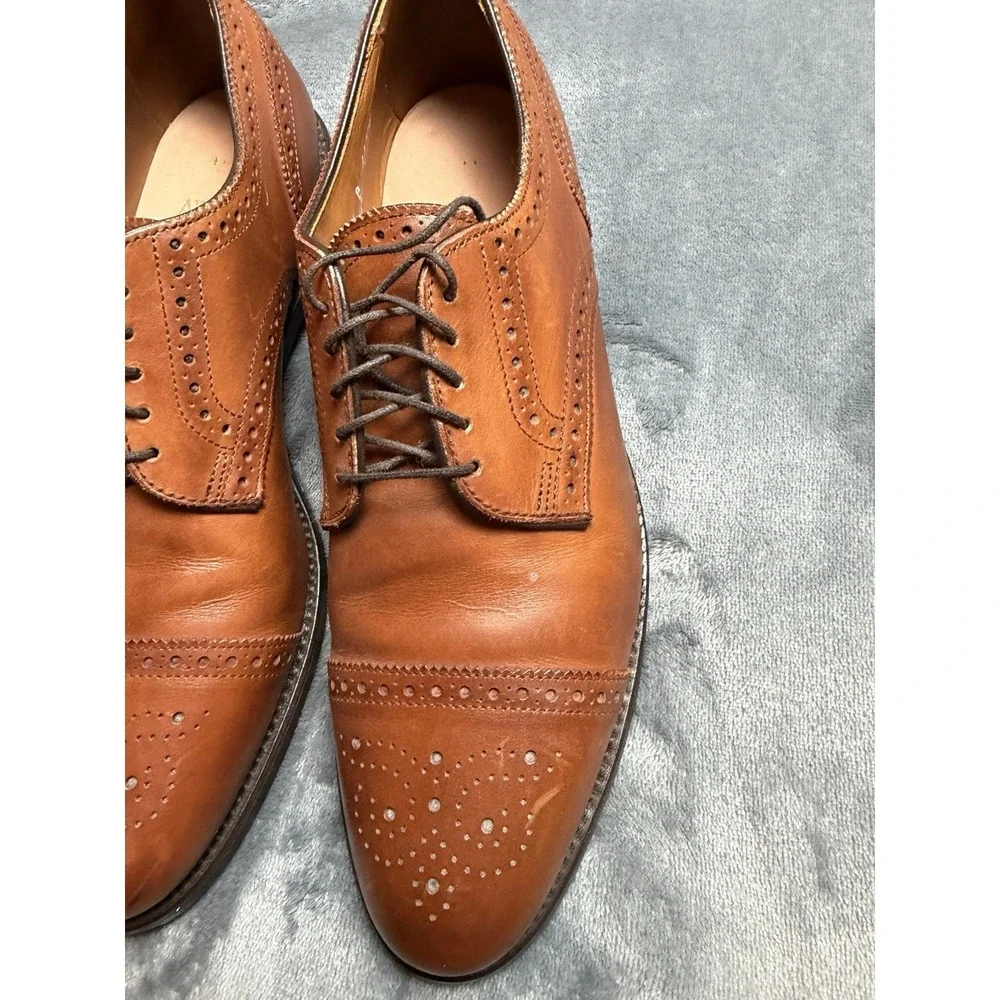 Allen Edmonds Sanford 5267 Chili Leather Brogue Cap Toe Oxfords Size 8.5 D